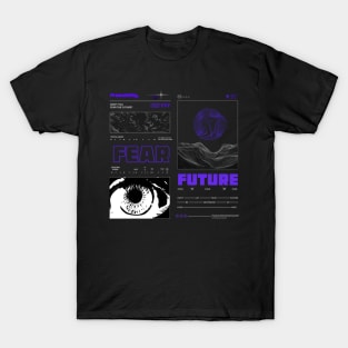 Streetwear Brutalism Purple Design T-Shirt